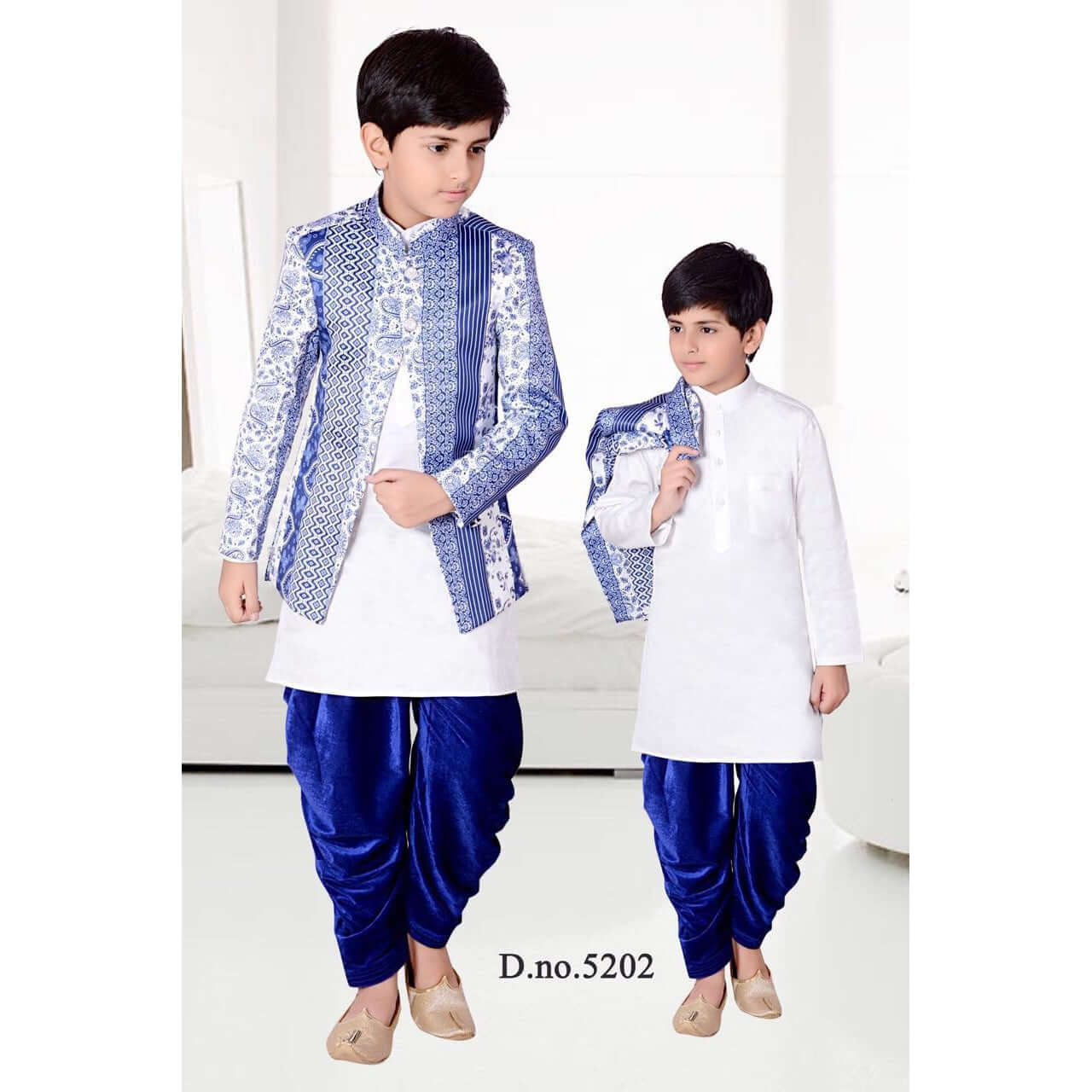 Stylish Dhoti Kurta for Boys- Blue