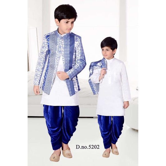 Stylish Dhoti Kurta for Boys- Blue